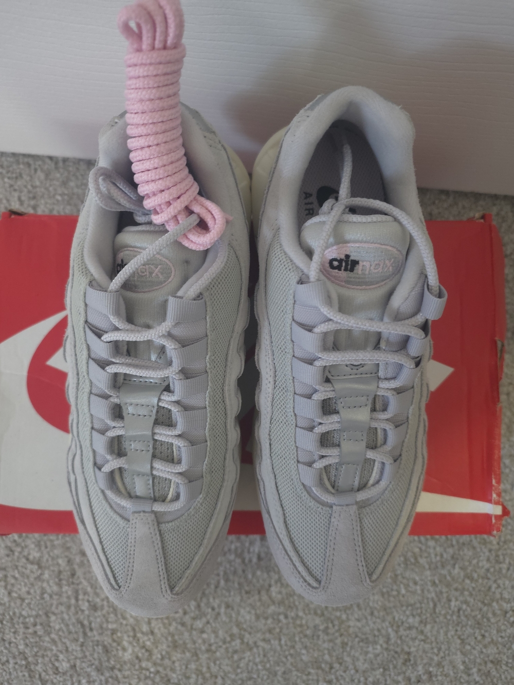 Nike Air Max 95 Grey Fog-Pink Foam Sz 7.5 [DX2670-001]